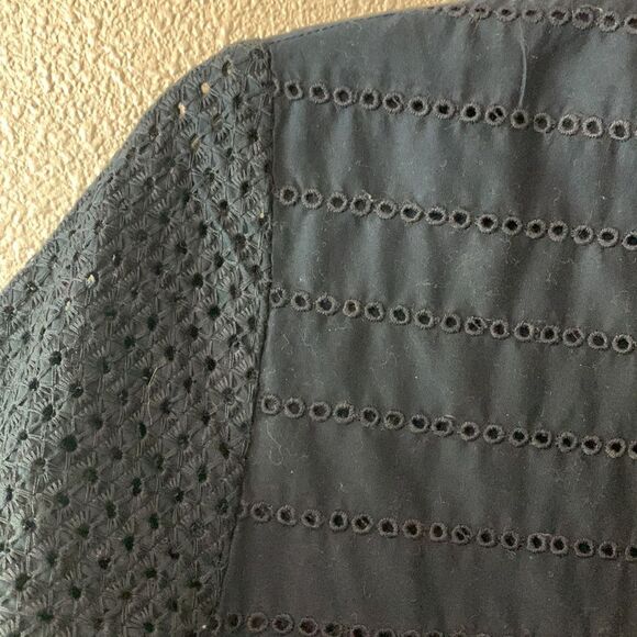 🟢3 items for $20—-GAP eyelet dress shift short sleeve zip back pockets lined - Picture 3 of 10